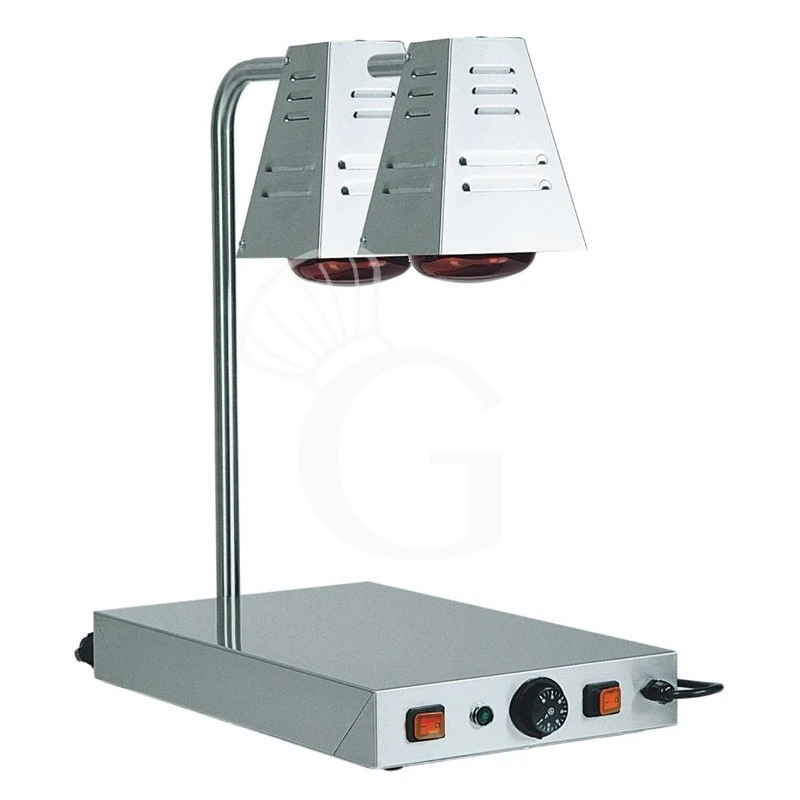 Piano Caldo In Inox Con 2 Lampade A Raggi Infrarossi 4 Piano Caldo In Inox Con 2 Lampade A Raggi Infrarossi - immagine 2