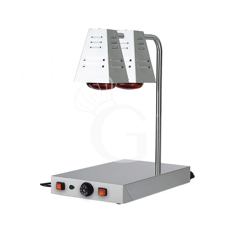 Piano Caldo In Inox Con 2 Lampade A Raggi Infrarossi 3 Piano Caldo In Inox Con 2 Lampade A Raggi Infrarossi