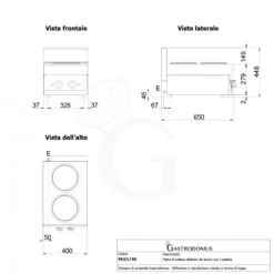 Piano Cottura Elettrico 2 Piastre Profondità 650 Mm -Vendite GATRODOMUS piano cottura elettrico 2 piastre profondita 650 mm 2