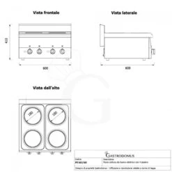 Piano Cottura Elettrico 4 Piastre Profondità 600 Mm -Vendite GATRODOMUS piano cottura elettrico 4 piastre profondita 600 mm 1