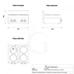 Piano Cottura Elettrico 4 Piastre Profondità 650 Mm 5 Piano Cottura Elettrico 4 Piastre Profondità 650 Mm -Vendite GATRODOMUS piano cottura elettrico 4 piastre profondita 650 mm 1