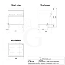 Cucina Professionale A Induzione Su Armadio Aperto 4 Zone Di Cottura Profondità 700 Mm 5 Cucina Professionale A Induzione Su Armadio Aperto 4 Zone Di Cottura Profondità 700 Mm -Vendite GATRODOMUS piano di cottura ad induzione prof700 armadio aperto 1