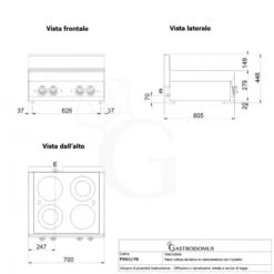 Piano Cottura Vetroceramica Elettrico 4 Piastre Profondità 650 Mm -Vendite GATRODOMUS piano di cottura elettrico 4 piastre in vetroceramica 1