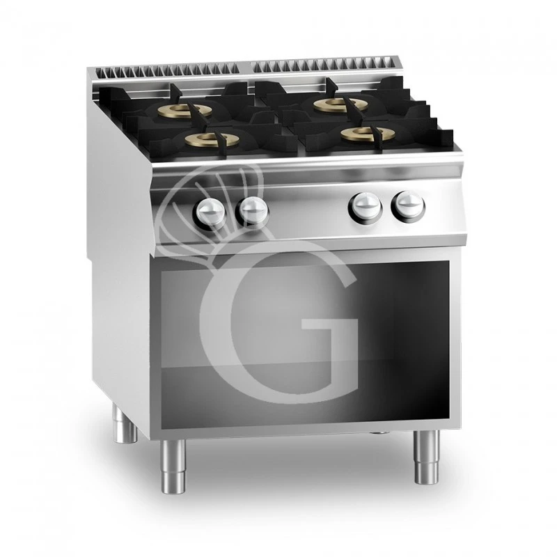 Cucina Professionale A Gas 4 Fuochi Armadio Aperto Profondità 900 Mm 3 Cucina Professionale A Gas 4 Fuochi Armadio Aperto Profondità 900 Mm