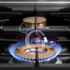 Cucina Professionale A Gas 6 Fuochi Armadio Aperto Profondità 700 Mm -Vendite GATRODOMUS piano di cottura gas 6 fuochi armadio aperto bacinelle smaltate 1