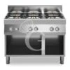 Cucina Professionale A Gas 6 Fuochi Armadio Aperto Profondità 700 Mm -Vendite GATRODOMUS piano di cottura gas 6 fuochi armadio aperto bacinelle smaltate