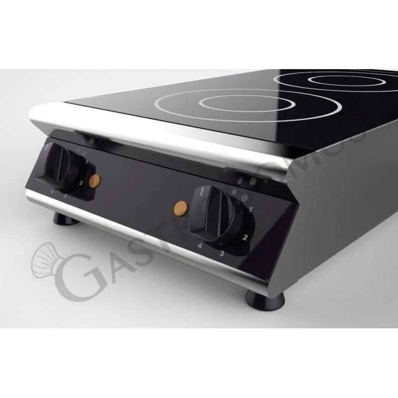 Piano Di Cottura Professionale In Vetroceramica 2 Zone Cottura L 360 Mm X P 670 Mm X H 120 Mm 5 Piano Di Cottura Professionale In Vetroceramica 2 Zone Cottura L 360 Mm X P 670 Mm X H 120 Mm - immagine 3