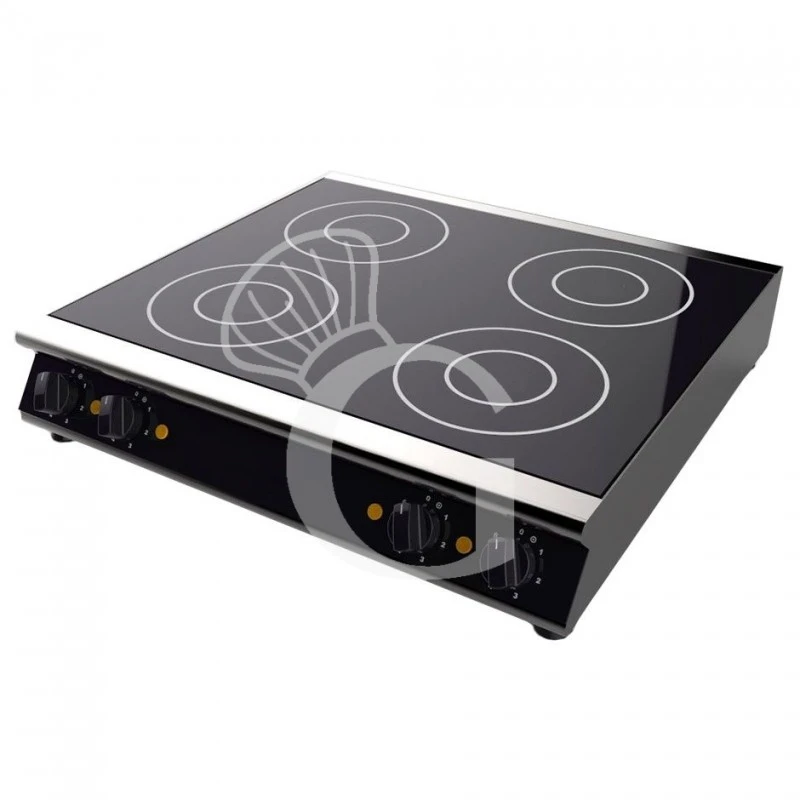 Piano Di Cottura Professionale In Vetroceramica 4 Zone Di Cottura L 710 Mm X P 670 Mm X H 120 Mm 4 Piano Di Cottura Professionale In Vetroceramica 4 Zone Di Cottura L 710 Mm X P 670 Mm X H 120 Mm - immagine 2