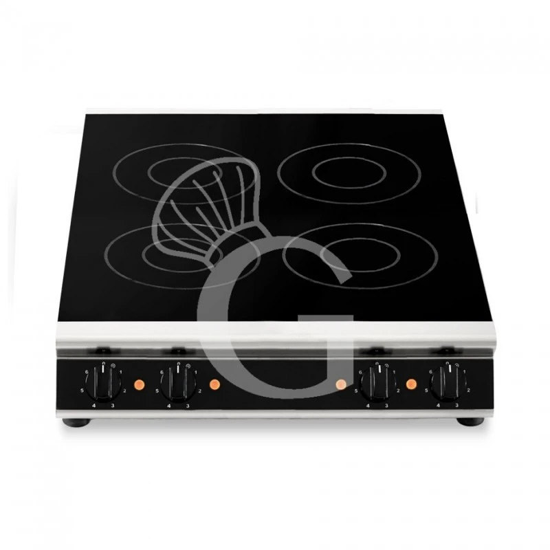 Piano Di Cottura Professionale In Vetroceramica 4 Zone Di Cottura L 710 Mm X P 670 Mm X H 120 Mm 3 Piano Di Cottura Professionale In Vetroceramica 4 Zone Di Cottura L 710 Mm X P 670 Mm X H 120 Mm
