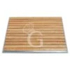 Piano Quadrato In Doghe Di Legno Bordato In Alluminio Per Esterno - Dimensioni 600 Mm X 600 Mm -Vendite GATRODOMUS piano quadrato in doghe di legno bordato in alluminio per esterno dimensioni 60 x 60 cm