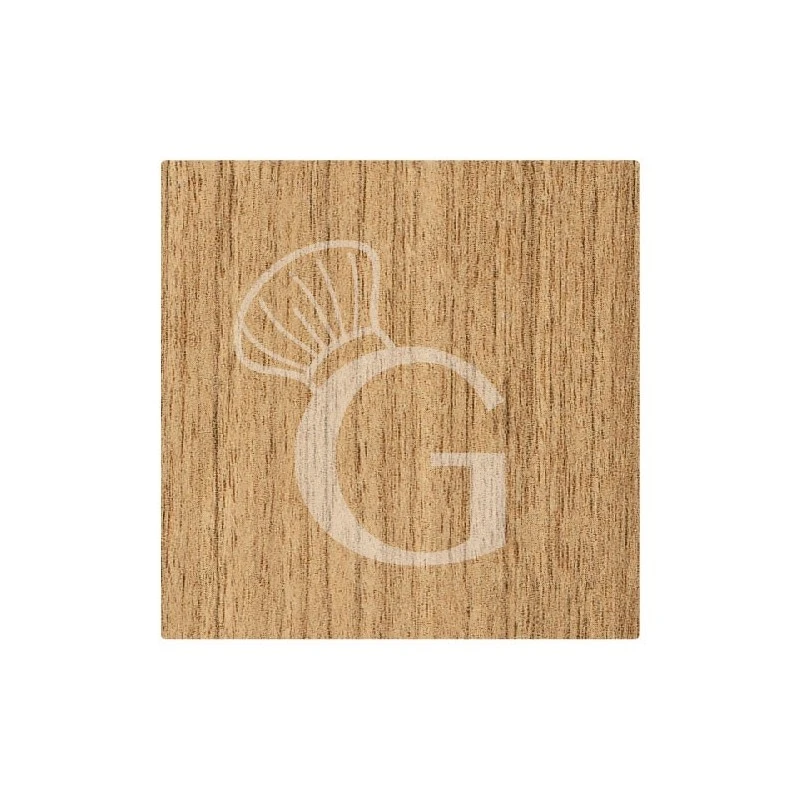 Piano Quadrato In Stratificato HPL Urban Teak, 600x600 Mm, Spessore 10 Mm 4 Piano Quadrato In Stratificato HPL Urban Teak, 600x600 Mm, Spessore 10 Mm - immagine 2