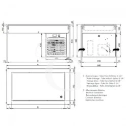 Piano Refrigerato Statico Da Incasso - Altezza Vasca 110 Mm - Dimensioni L 1135 X P 640 X H 590 Mm -Vendite GATRODOMUS piano refrigerato statico da incasso altezza vasca 110 mm dimensioni l 1135 x p 640 x h 590 mm 1