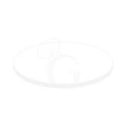 Piano Rotondo In Stratificato HPL Biano, Ø 800 Mm, Spessore 10 Mm