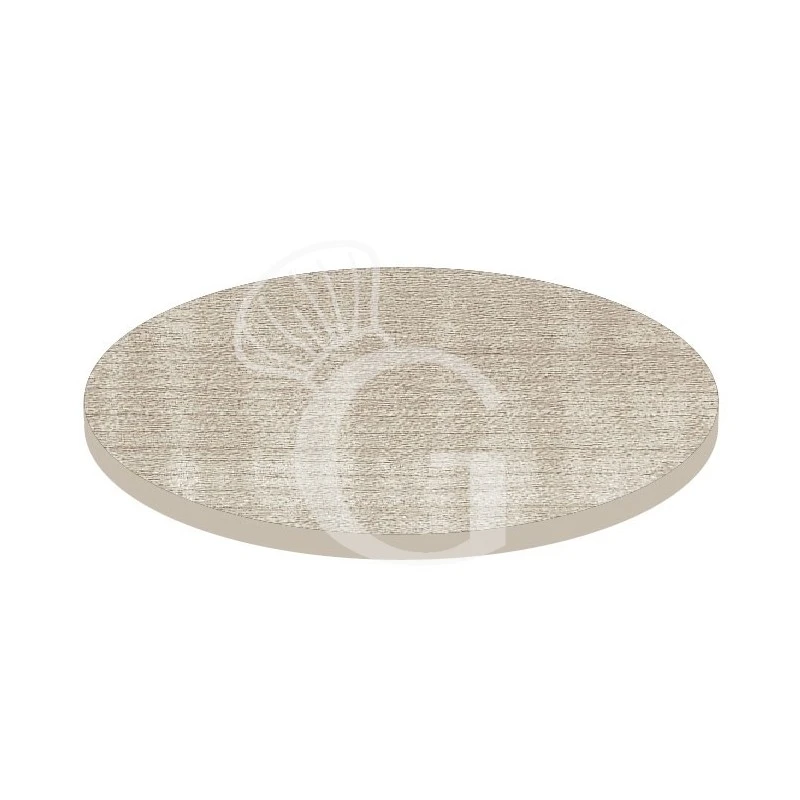 Piano Rotondo In Stratificato HPL Sleek Light Grey, Ø 700 Mm, Spessore 10 Mm 3 Piano Rotondo In Stratificato HPL Sleek Light Grey, Ø 700 Mm, Spessore 10 Mm