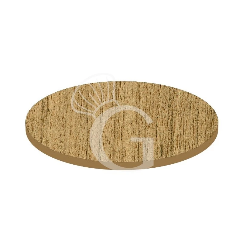 Piano Rotondo In Stratificato HPL Urban Teak, Ø 800 Mm, Spessore 10 Mm 3 Piano Rotondo In Stratificato HPL Urban Teak, Ø 800 Mm, Spessore 10 Mm