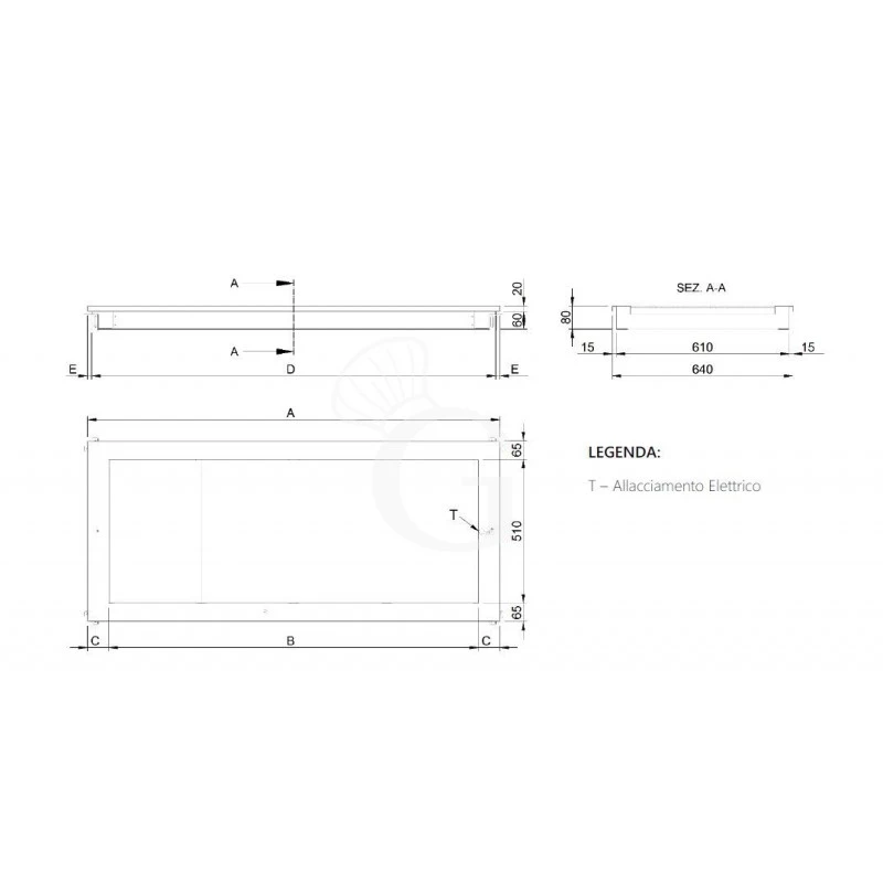 Piano Vetroriscaldato Da Incasso - Dimensioni L 1135 X P 640 X H 85 Mm 4 Piano Vetroriscaldato Da Incasso - Dimensioni L 1135 X P 640 X H 85 Mm - immagine 2