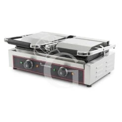 Piastra Per Panini Doppia Rigata In Ghisa - L 570 Mm X P 380 Mm X H 210/520 Mm 10 Piastra Per Panini Doppia Rigata In Ghisa - L 570 Mm X P 380 Mm X H 210/520 Mm -Vendite GATRODOMUS piastra di cottura rigata in ghisa 475x23cm 2