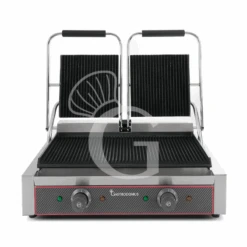 Piastra Per Panini Doppia Rigata In Ghisa - L 570 Mm X P 380 Mm X H 210/520 Mm