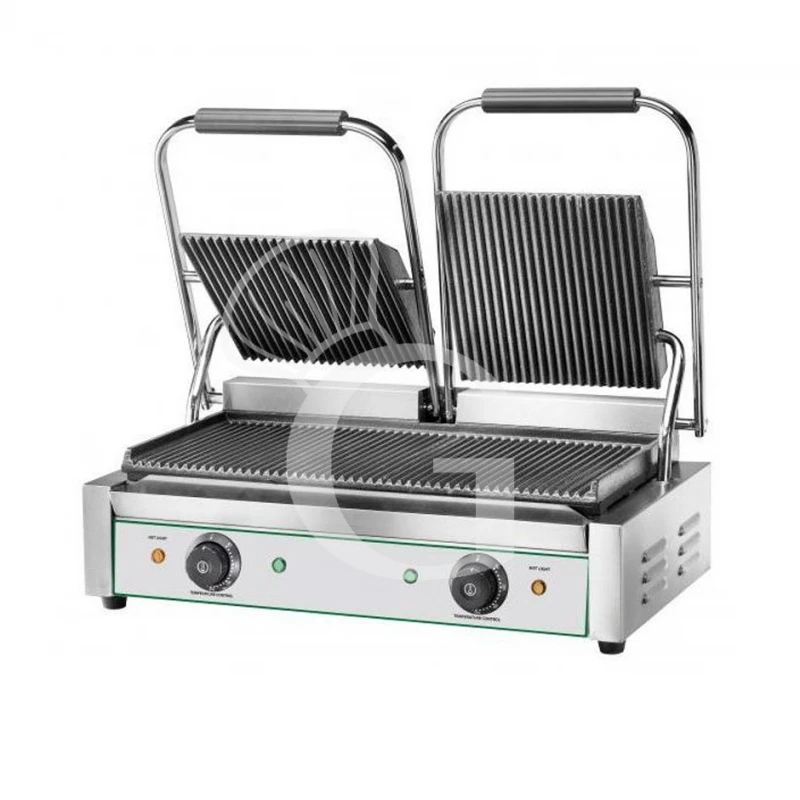 Piastra Per Panini Doppia Rigata In Ghisa - L 570 Mm X P 305 Mm X H 210/500 Mm 3 Piastra Per Panini Doppia Rigata In Ghisa - L 570 Mm X P 305 Mm X H 210/500 Mm