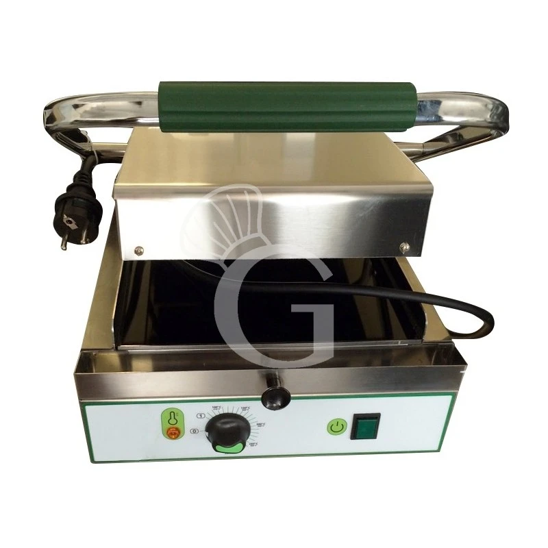 Piastra Per Panini Singola Cottura Vetroceramica Piastra Superiore Inferiore Liscia - L 340 Mm X P 450 Mm X H 190 Mm 4 Piastra Per Panini Singola Cottura Vetroceramica Piastra Superiore Inferiore Liscia - L 340 Mm X P 450 Mm X H 190 Mm - immagine 2