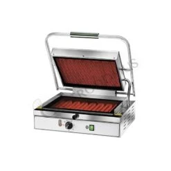 Piastra Per Panini Singola Cottura Vetroceramica Piastra Superiore Rigata E Inferiore Liscia-L 490 Mm X P 450 Mm X H 190/600 Mm