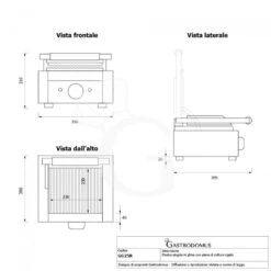 Piastra Per Panini Singola Rigata In Ghisa - L 310 Mm X P 380 Mm X H 210/520 Mm -Vendite GATRODOMUS piastra per panini singola rigata in ghisa l 310 mm x p 380 mm x h 210520 mm 4