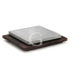 Pietra Ollare Quadrata Con Base In Faggio, L 250 X P 250 Mm