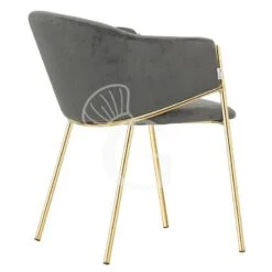 Poltroncina Con Struttura In Metallo Ottonato E Rivestimento In Tessuto O Velluto -Vendite GATRODOMUS poltroncina con struttura in metallo ottonato e rivestimento in tessuto o velluto 3