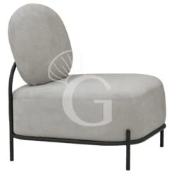 Poltroncina Ponny Con Struttura In Metallo Verniciato E Rivestimento In Tessuto