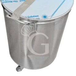 Portarifiuti Carrellato In Acciaio Inox Diametro 460 Mm 100 LT - SECONDA SCELTA -Vendite GATRODOMUS portarifiuti carrellato in acciaio inox capienza 100 lt 2