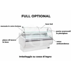 Vetrina Espositiva Statica Dora +1°C/+10°C L 1510 Mm Full Optional 13 Vetrina Espositiva Statica Dora +1°C/+10°C L 1510 Mm Full Optional -Vendite GATRODOMUS refrigerazione statica per vetrina espositiva dora l 1510 mm 3