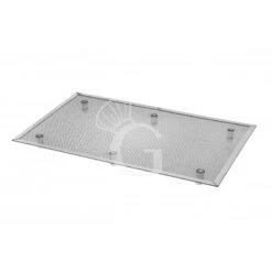 Retina Rettangolare In Inox Con Piedini In Alluminio, Dimensioni 400x600 Mm