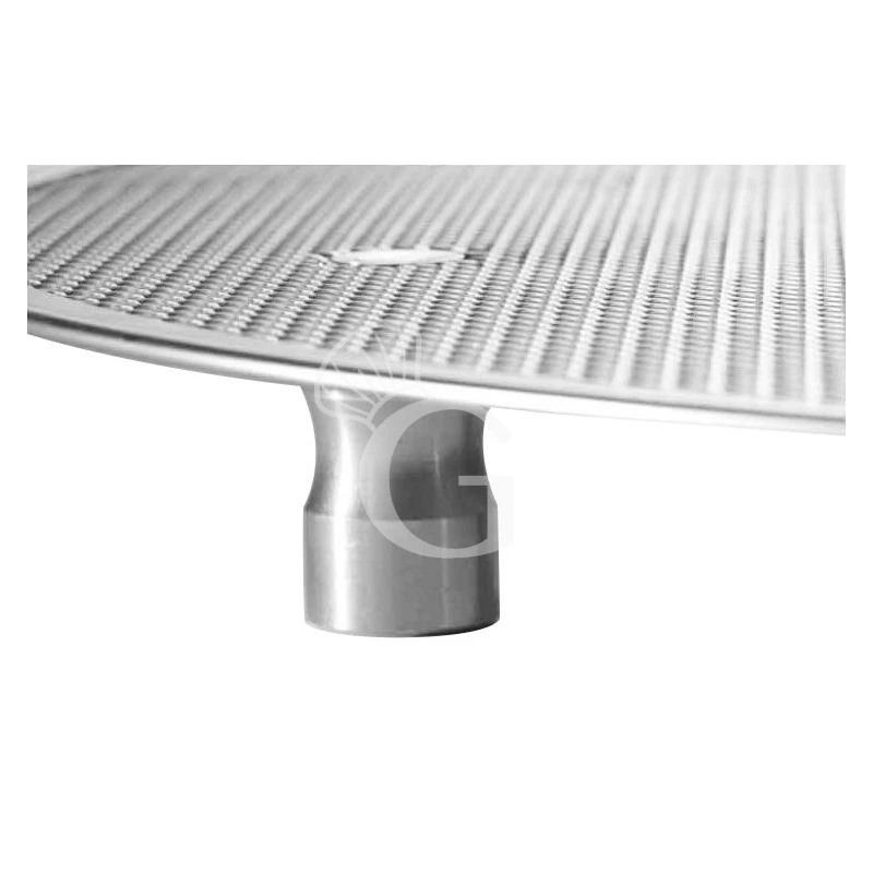 Retina Rotonda In Inox Con Piedini In Alluminio, Diametro 500 Mm 5 Retina Rotonda In Inox Con Piedini In Alluminio, Diametro 500 Mm - immagine 3