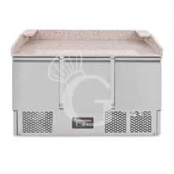 Saladette Refrigerazione Statica Predisposta Per 6 Bacinelle GN1/4 Con 3 Porte -Vendite GATRODOMUS saladette 3 porte con piano in granito e vetrina refrigerata 1