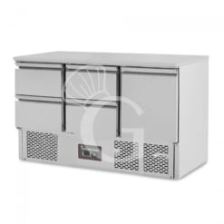 Saladette Refrigerata 1 Porta E 4 Cassetti, Temperatura +2°C/+8°C, Piano In Inox -Vendite GATRODOMUS saladette refrigerata 1 porta e 4 cassetti temperatura 2c8c piano in inox 1