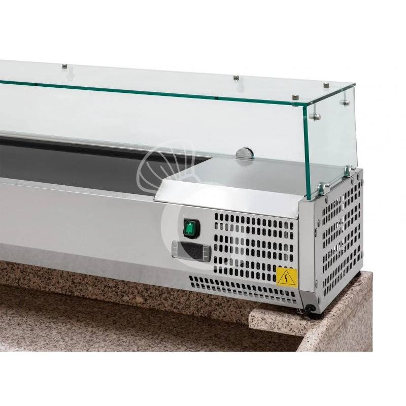 Saladette Refrigerata 2 Porte E 6 Cassetti, Temperatura +2°C/+8°C, Vetrina, Piano In Granito 5 Saladette Refrigerata 2 Porte E 6 Cassetti, Temperatura +2°C/+8°C, Vetrina, Piano In Granito - immagine 3