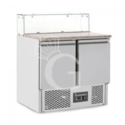 Saladette Refrigerata 2 Porte Temperatura +2°C/+8°C, Vetro, Piano In Granito -Vendite GATRODOMUS saladette refrigerata 2 porte temperatura 2c8c vetro piano in granito 2