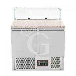 Saladette Refrigerata 2 Porte Temperatura +2°C/+8°C, Vetro, Piano In Granito