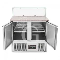 Saladette Refrigerata 2 Porte Temperatura +2°C/+8°C, Vetro, Piano In Granito -Vendite GATRODOMUS saladette refrigerata 2 porte temperatura 2c8c vetro piano in granito 3