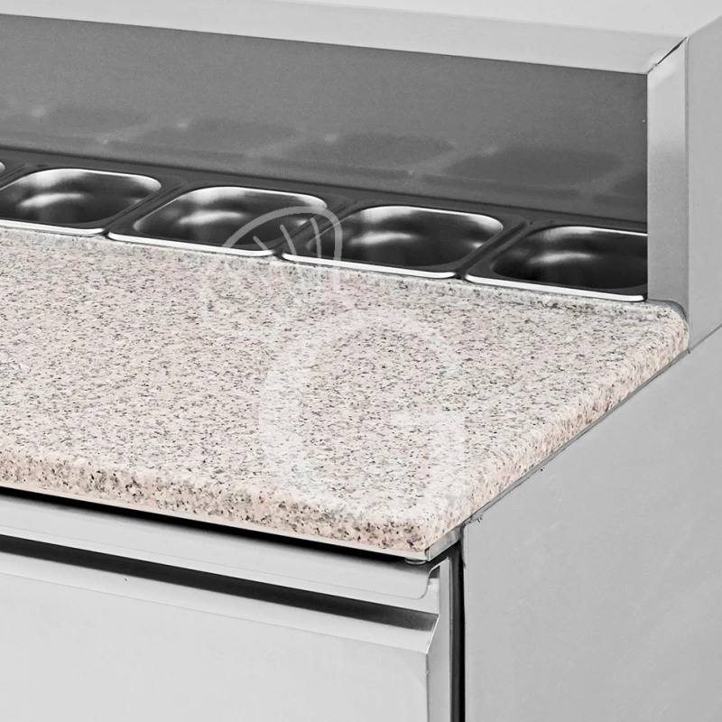 Saladette Refrigerata 3 Porte, Temperatura +2°C/+ 8°C, Piano In Granito 8 Saladette Refrigerata 3 Porte, Temperatura +2°C/+ 8°C, Piano In Granito - immagine 6