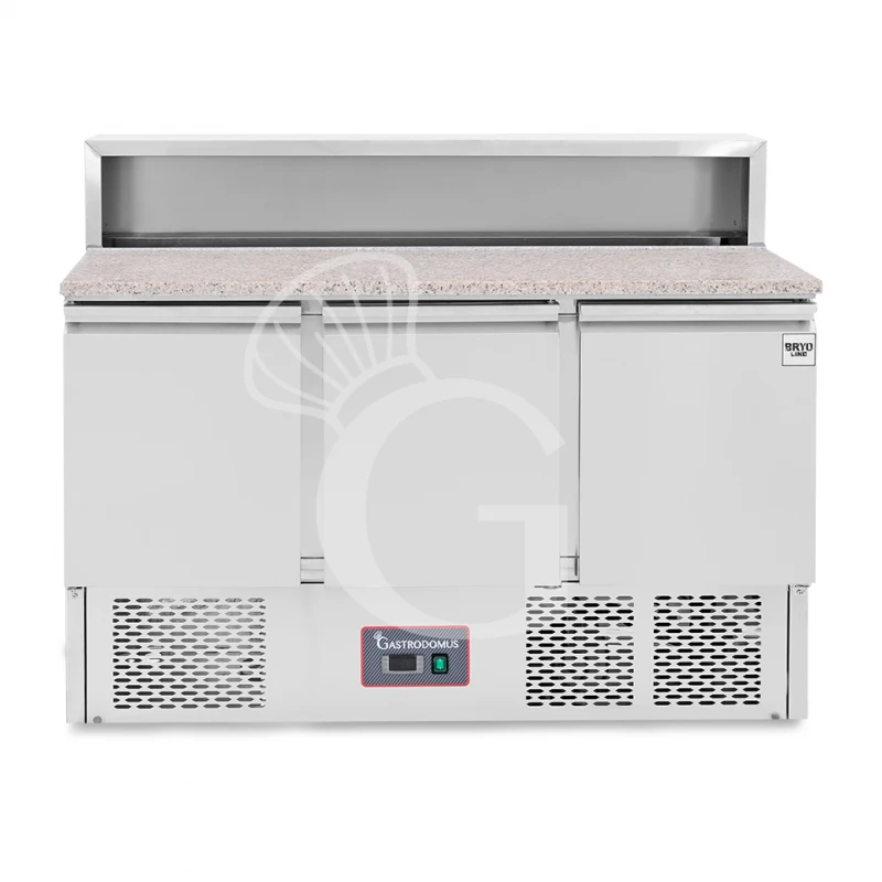 Saladette Refrigerata 3 Porte, Temperatura +2°C/+ 8°C, Piano In Granito 3 Saladette Refrigerata 3 Porte, Temperatura +2°C/+ 8°C, Piano In Granito