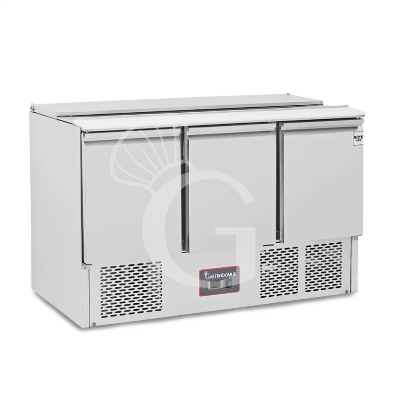 Saladette Refrigerata 3 Porte, Temperatura +2°C/+8°C, Coperchio In Acciaio Inox 5 Saladette Refrigerata 3 Porte, Temperatura +2°C/+8°C, Coperchio In Acciaio Inox - immagine 3
