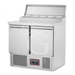 Saladette Refrigerata Con 2 Porte, Temperatura + 2°C/+ 8°C, Coperchio In Acciaio Inox -Vendite GATRODOMUS saladette refrigerata con 2 porte temperatura 2c 8c coperchio in acciaio inox 1