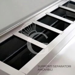 Saladette Refrigerata Con 2 Porte, Temperatura + 2°C/+ 8°C, Coperchio In Acciaio Inox -Vendite GATRODOMUS saladette refrigerata con 2 porte temperatura 2c 8c coperchio in acciaio inox 3