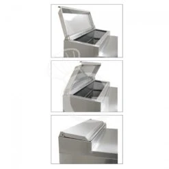 Saladette Refrigerata Con 2 Porte, Temperatura + 2°C/+ 8°C, Coperchio In Acciaio Inox -Vendite GATRODOMUS saladette refrigerata con 2 porte temperatura 2c 8c coperchio in acciaio inox 4