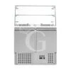 Saladette Refrigerata GN1/1 Con 2 Porte E Vetrina Aperta -Vendite GATRODOMUS saladette refrigerata gn11 con top inox apribile con 2 porte e vetrina