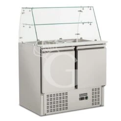 Saladette Refrigerata GN1/1 Con 2 Porte E Vetrina Aperta -Vendite GATRODOMUS saladette refrigerata gn11 con top inox apribile con 2 porte e vetrina 2
