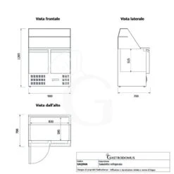 Saladette Refrigerata GN1/1 Con 2 Porte E Vetrina Aperta -Vendite GATRODOMUS saladette refrigerata gn11 con top inox apribile con 2 porte e vetrina 9