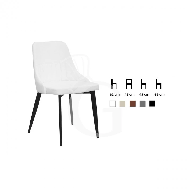 Sedia Colosseo Con Struttura In Metallo E Rivestimento In Ecopelle 4 Sedia Colosseo Con Struttura In Metallo E Rivestimento In Ecopelle - immagine 2