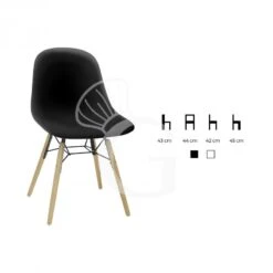 Sedia Con Struttura In Legno E Metallo Verniciato, Seduta E Schienale In Polipropilene -Vendite GATRODOMUS sedia con struttura in legno e metallo verniciato seduta e schienale in polipropilene 2